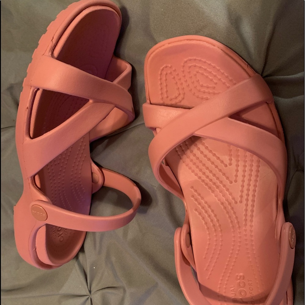 Pink Crocs. 8.5